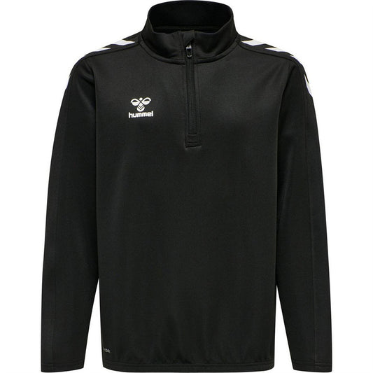 Black - Front - Hummel Childrens-Kids Core XK Polyester Half Zip Sweatshirt