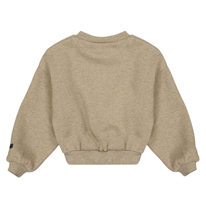Brown - Back - Fear Of God Essentials Childrens-Kids Crew Neck Relaxed Fit Sweatshirt
