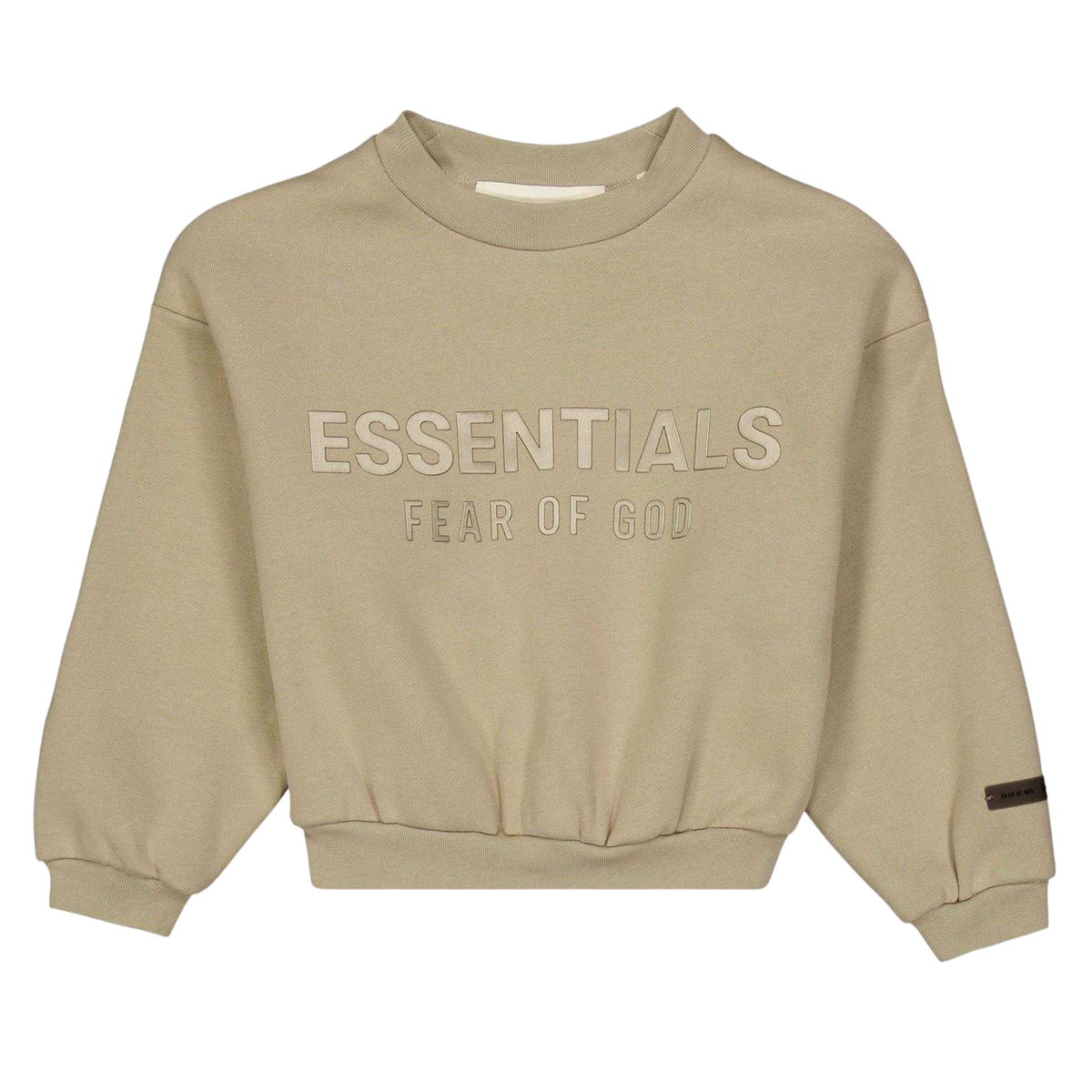 Beige - Front - Fear Of God Essentials Childrens-Kids Crew Neck Relaxed Fit Sweatshirt