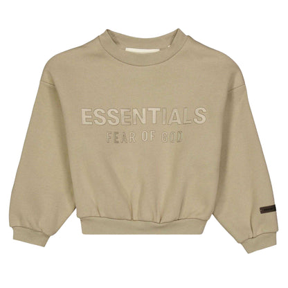 Beige - Front - Fear Of God Essentials Childrens-Kids Crew Neck Relaxed Fit Sweatshirt