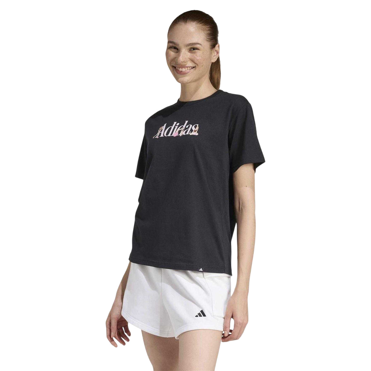 Black - Side - Adidas Womens-Ladies Soft Touch T-Shirt