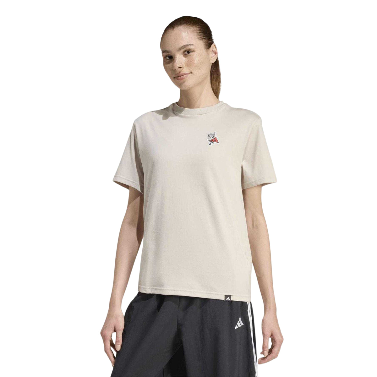 White - Side - Adidas Womens-Ladies Soft Touch T-Shirt