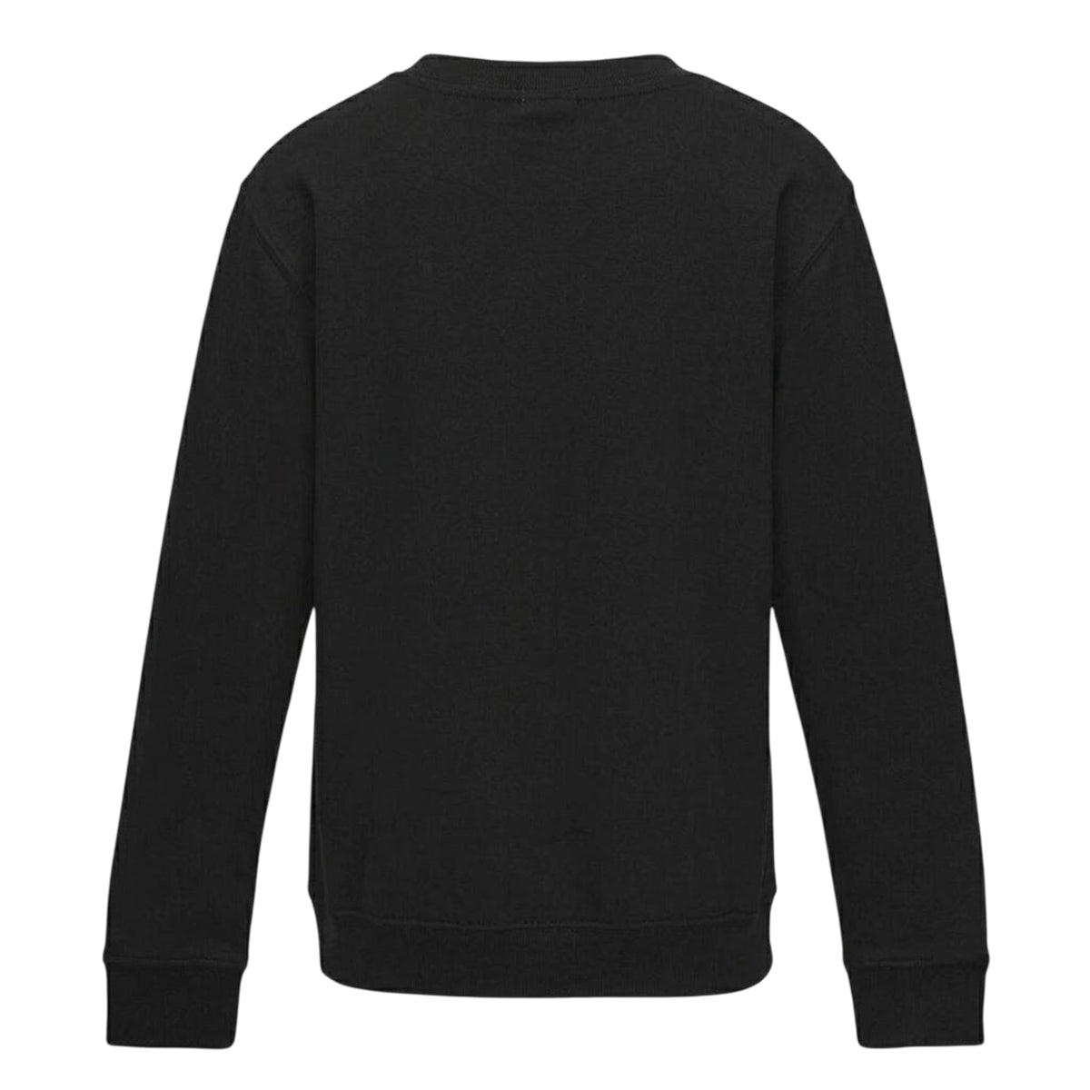 Jet Black - Back - AWD Childrens-Kids Cotton Crew Neck Sweatshirt