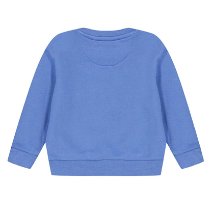 Blue - Back - Pangaia Baby Logo Crew Neck Sweatshirt