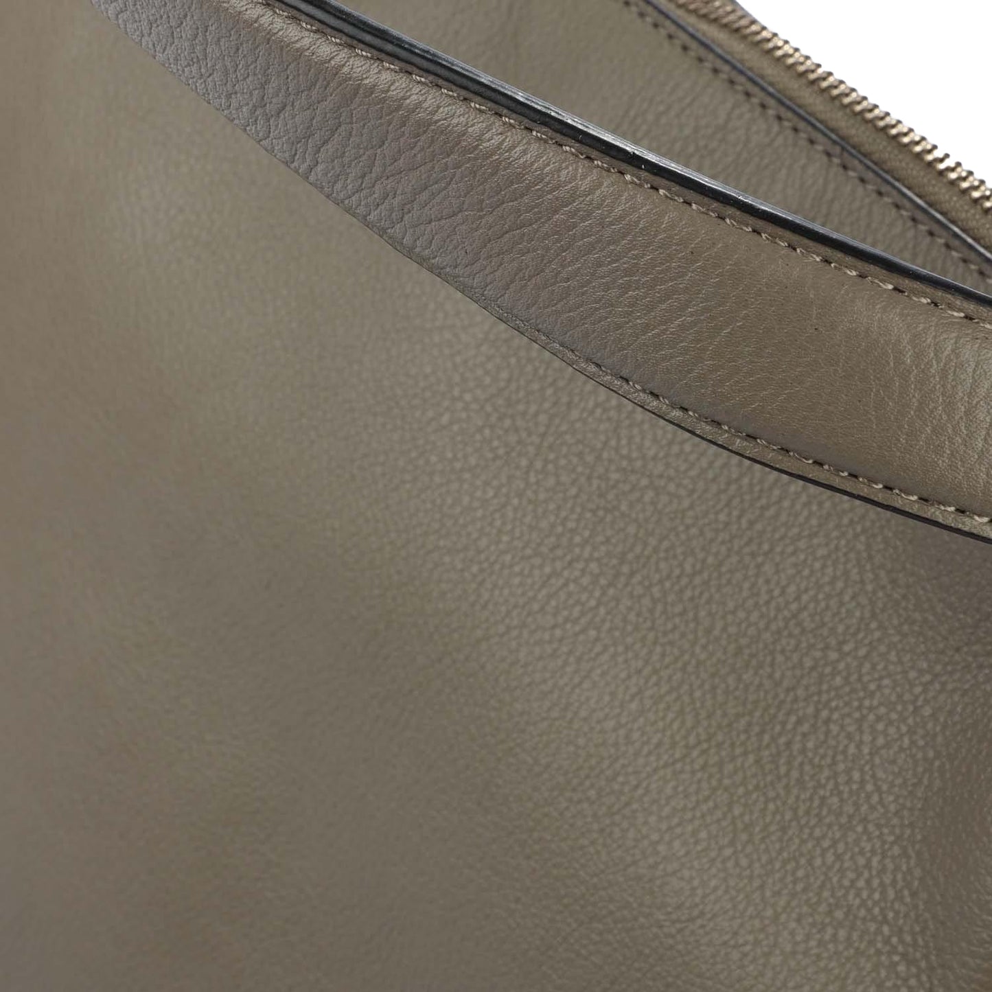 Brown - Side - Boss Alyce Hobo Cow Leather Shopper Bag