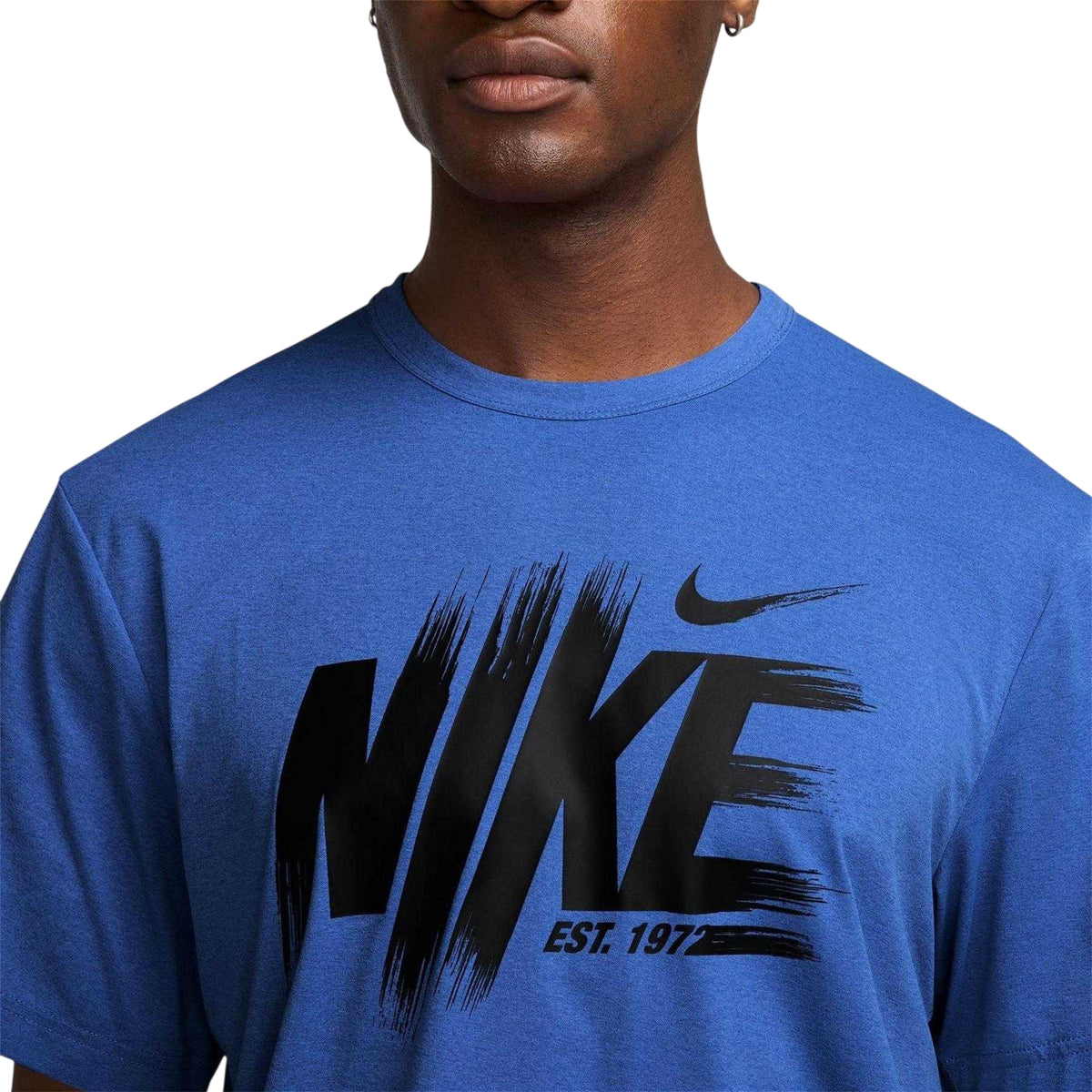 Blue - Side - Nike Mens Hyverse Dri-FIT T-Shirt