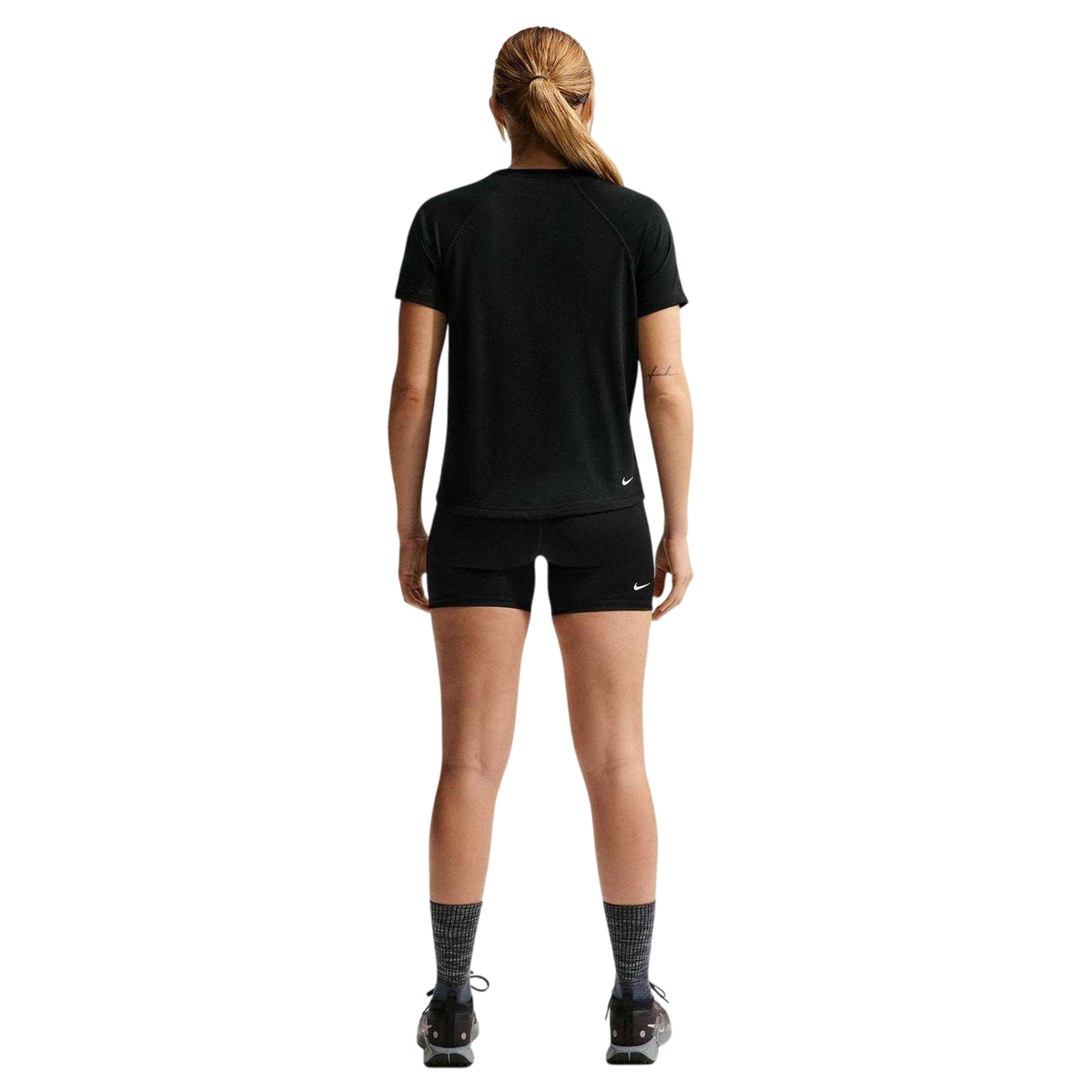 Black-White - Back - Nike Womens-Ladies Short-Sleeved Running T-Shirt