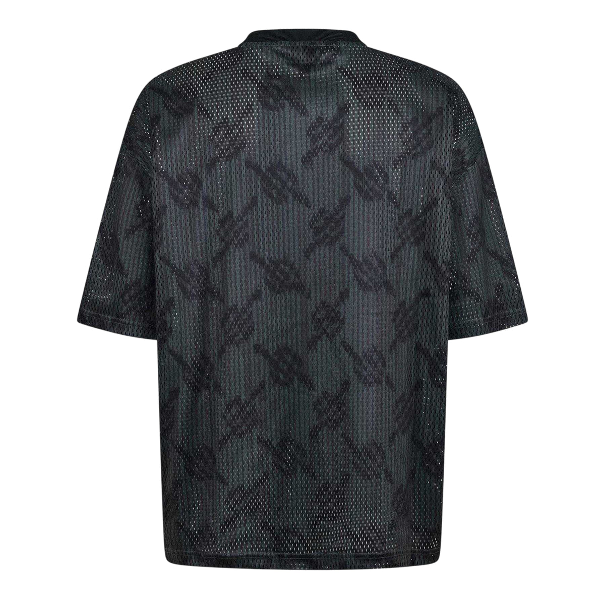 Black - Back - Daily Paper Mens Logo Mesh T-Shirt