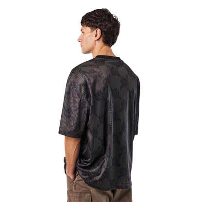 Black - Lifestyle - Daily Paper Mens Logo Mesh T-Shirt