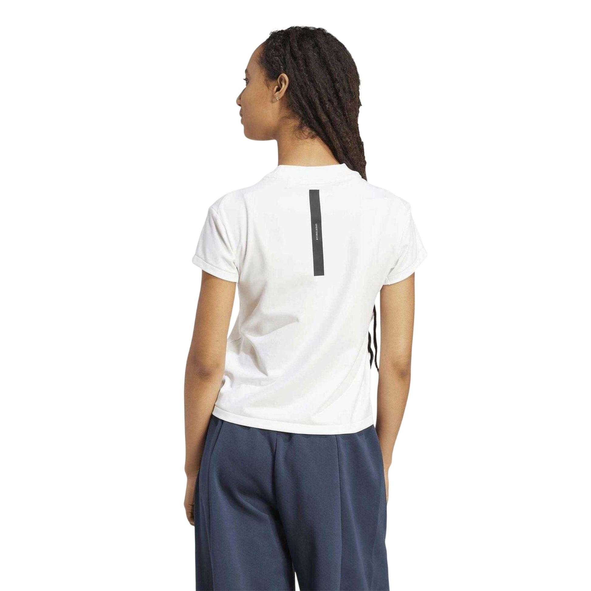 White - Back - Adidas Womens-Ladies ZNE T-Shirt