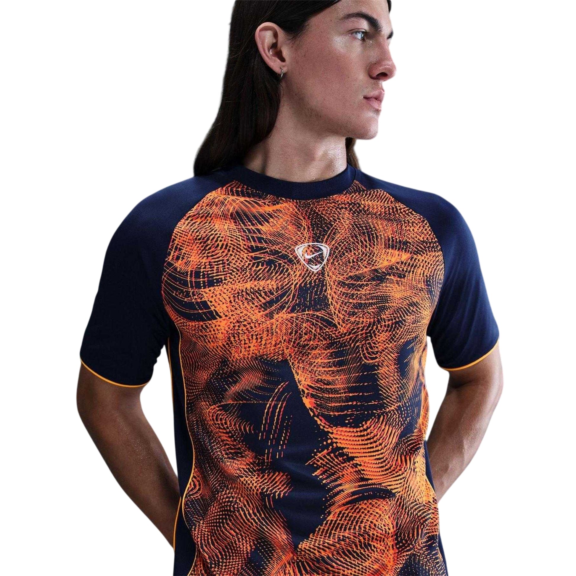 Blue-Orange - Side - Nike Mens Academy Dri-FIT T-Shirt