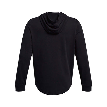 Black - Back - Under Armour Mens Rival French Terry Hoodie