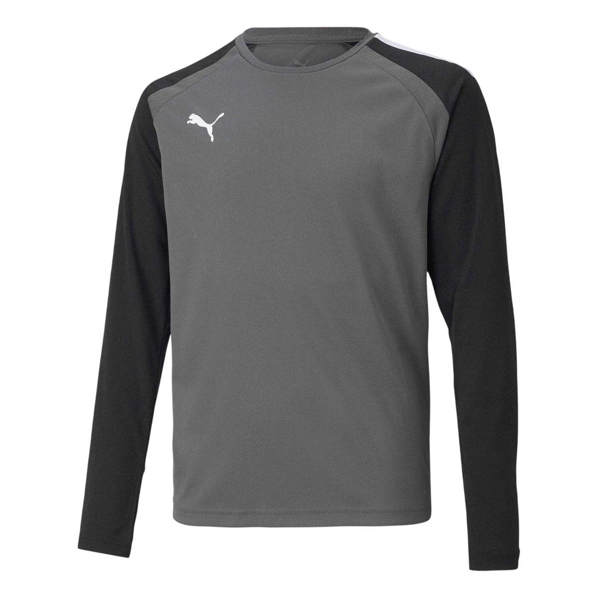 Smoke Grey-Black-White - Front - Puma Boys TeamPACER Long-Sleeved Goalkeeper Jersey