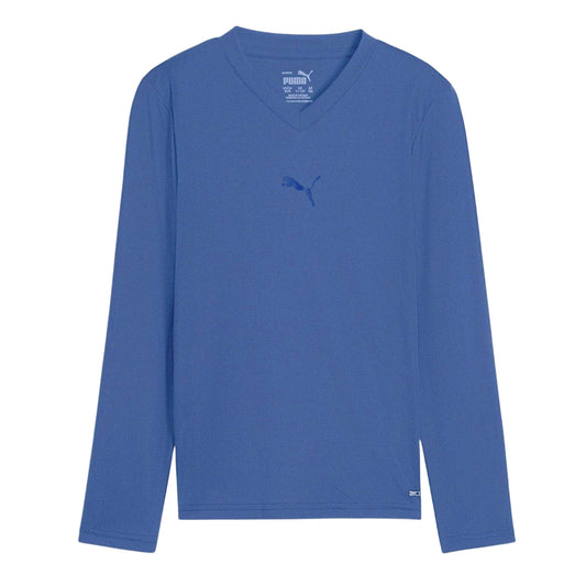 Blue - Front - Puma Childrens-Kids TeamGoal Logo T-Shirt