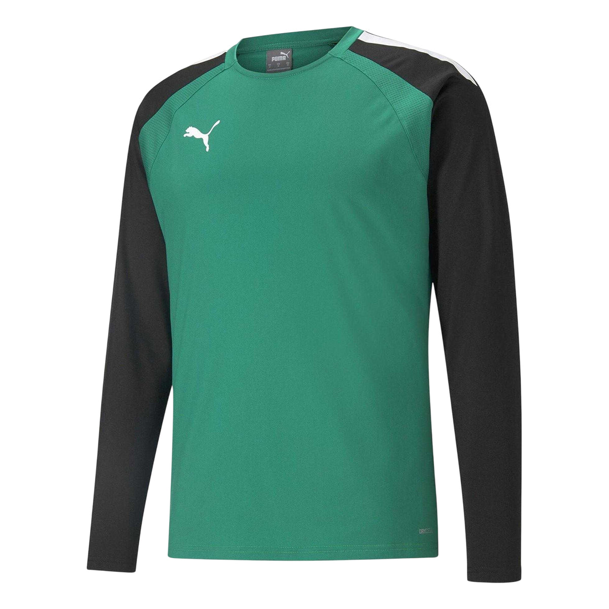 Green-Black - Front - Puma Mens TeamLIGA Long-Sleeved T-Shirt