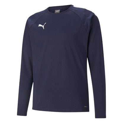 Peacoat Blue-White - Front - Puma Mens TeamLIGA Long-Sleeved T-Shirt