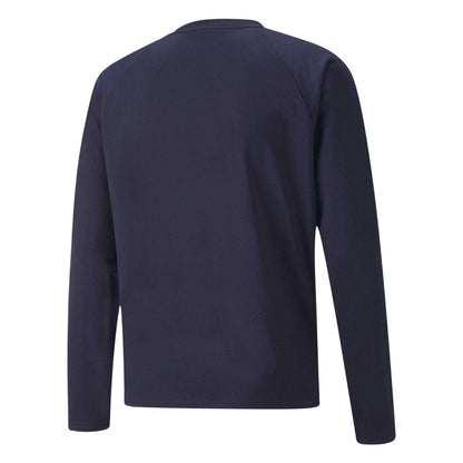Peacoat Blue-White - Back - Puma Mens TeamLIGA Long-Sleeved T-Shirt