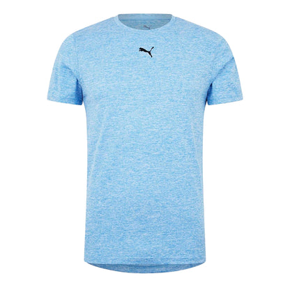 Light Blue - Front - Puma Mens Essentials Logo Regular T-Shirt