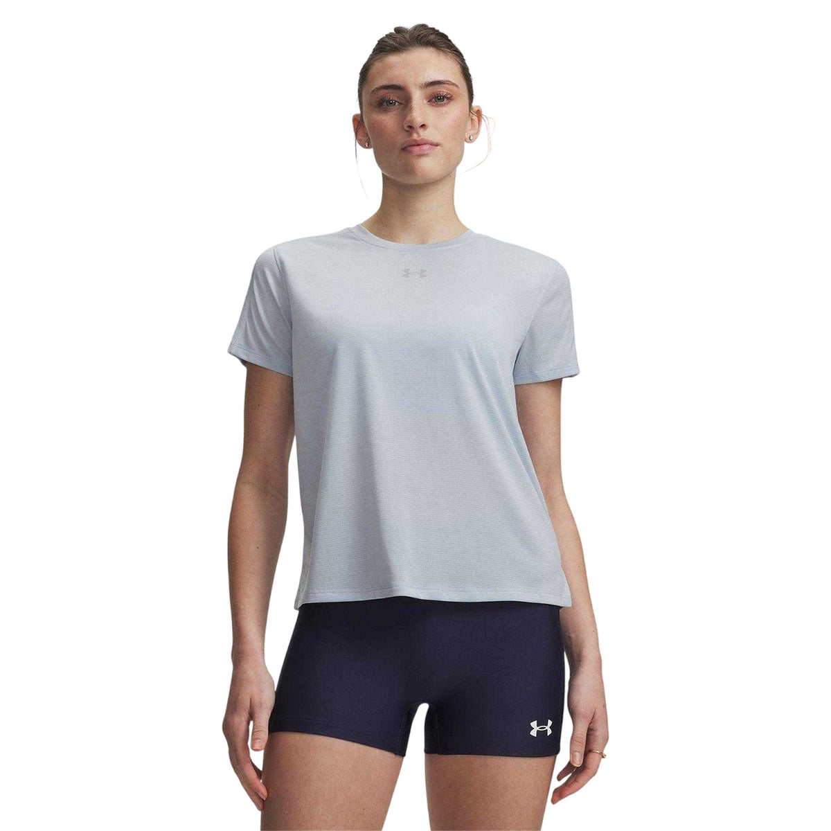 Blue Grey - Front - Under Armour Womens-Ladies Velociti T-Shirt