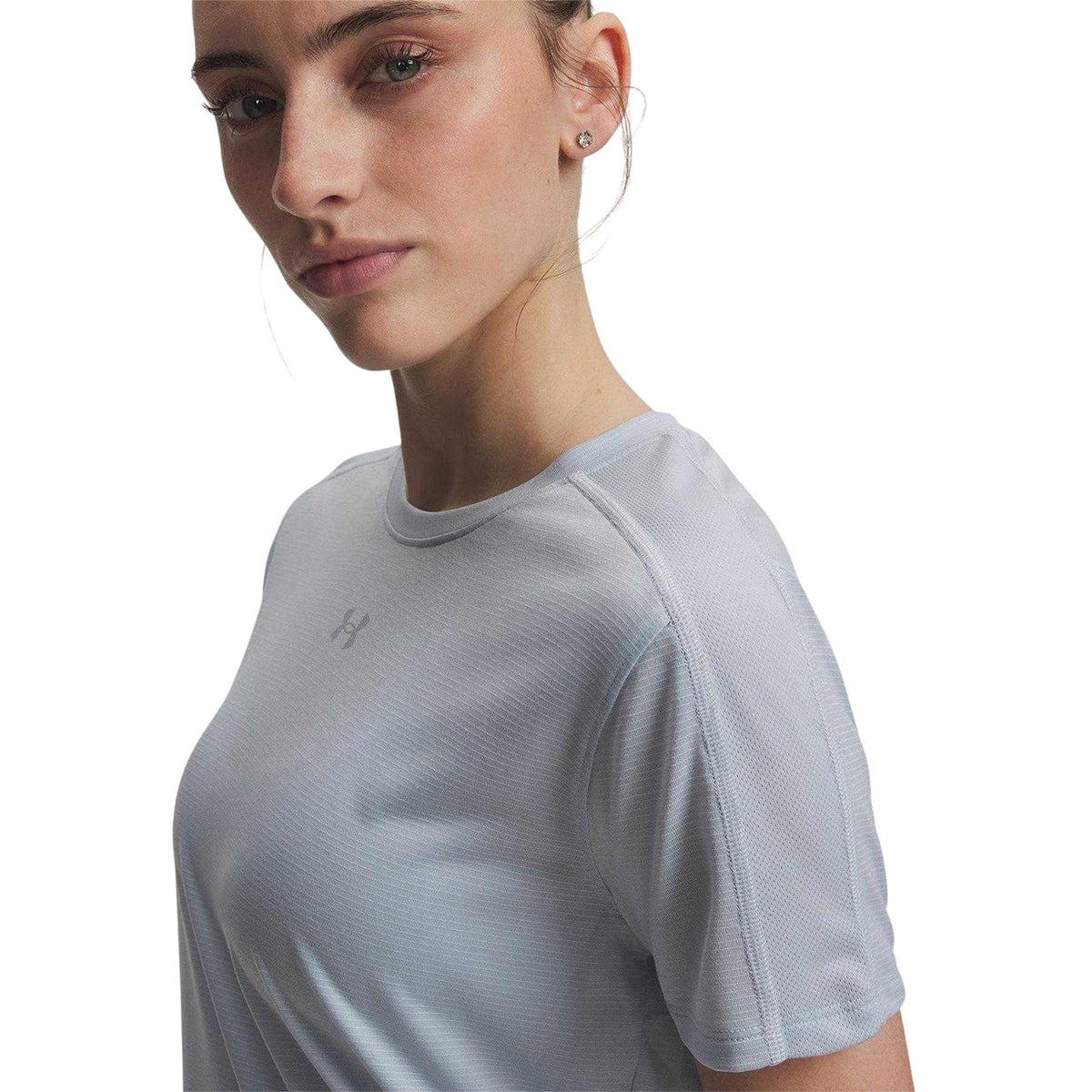 Blue Grey - Side - Under Armour Womens-Ladies Velociti T-Shirt