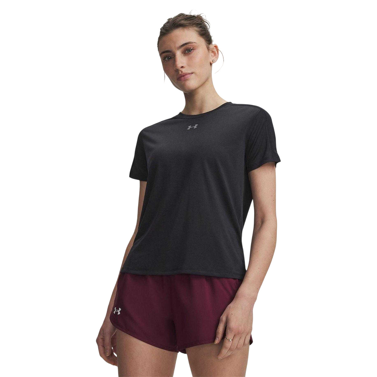 Black - Front - Under Armour Womens-Ladies Velociti T-Shirt