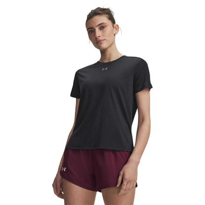 Black - Front - Under Armour Womens-Ladies Velociti T-Shirt