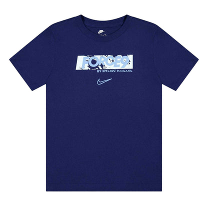 Blue - Front - Nike Childrens-Kids Haaland Football T-Shirt