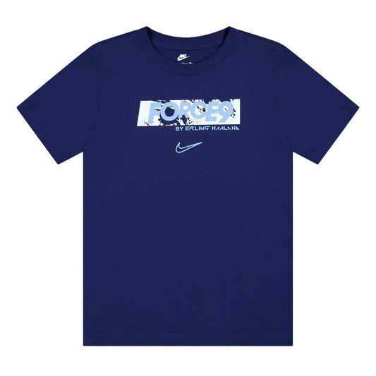 Blue - Front - Nike Childrens-Kids Haaland Football T-Shirt