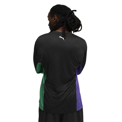 Black - Lifestyle - Puma Mens Hoopaverse Shooting Performance Long-Sleeved Top