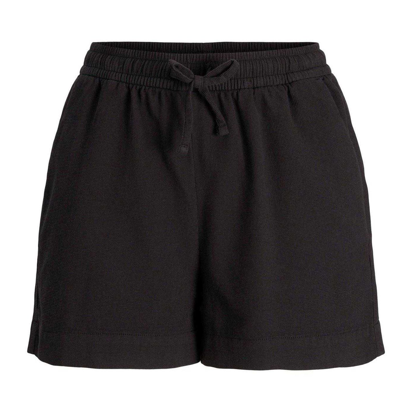 Black - Front - JJXX Womens-Ladies Waffle Shorts