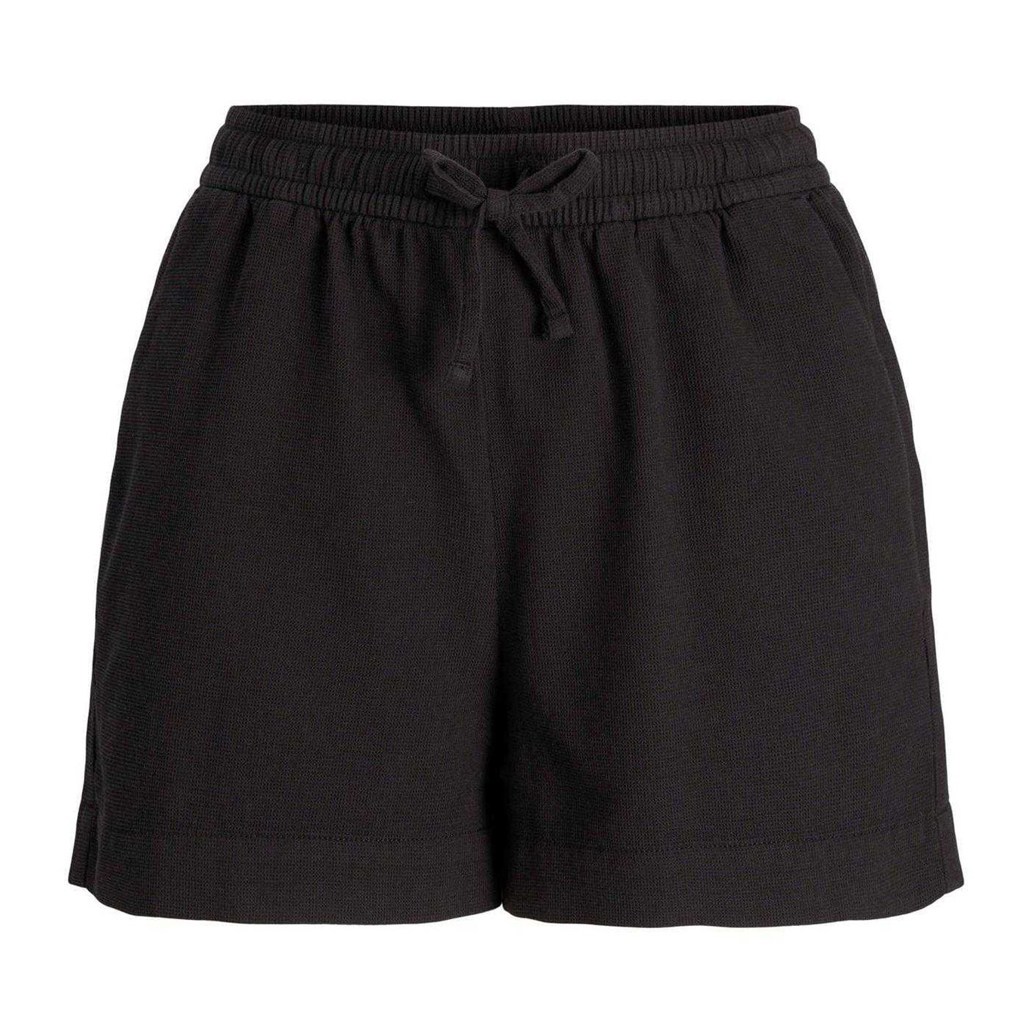 Black - Front - JJXX Womens-Ladies Waffle Shorts