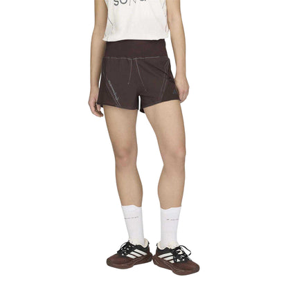 Coffee - Side - Adidas Womens-Ladies Song For The Mute Regular Running Shorts
