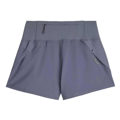 Grey - Back - Adidas Womens-Ladies Song For The Mute Regular Running Shorts