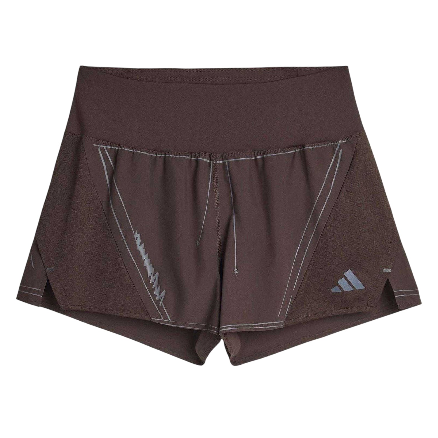 Coffee - Front - Adidas Womens-Ladies Song For The Mute Regular Running Shorts