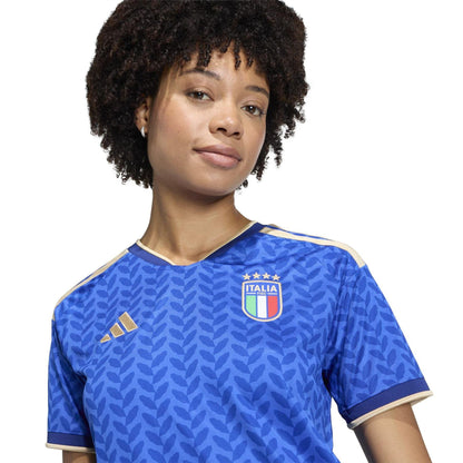 Blue-White - Pack Shot - Adidas Womens-Ladies World Cup Italy Football Shirt