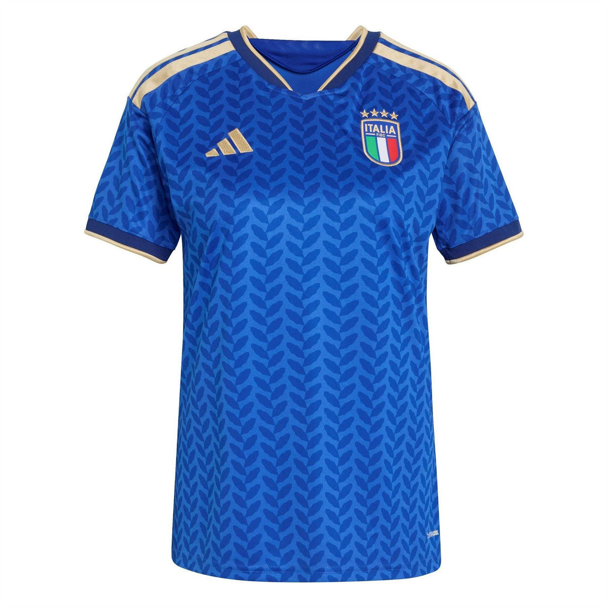 Blue-White - Front - Adidas Womens-Ladies World Cup Italy Football Shirt