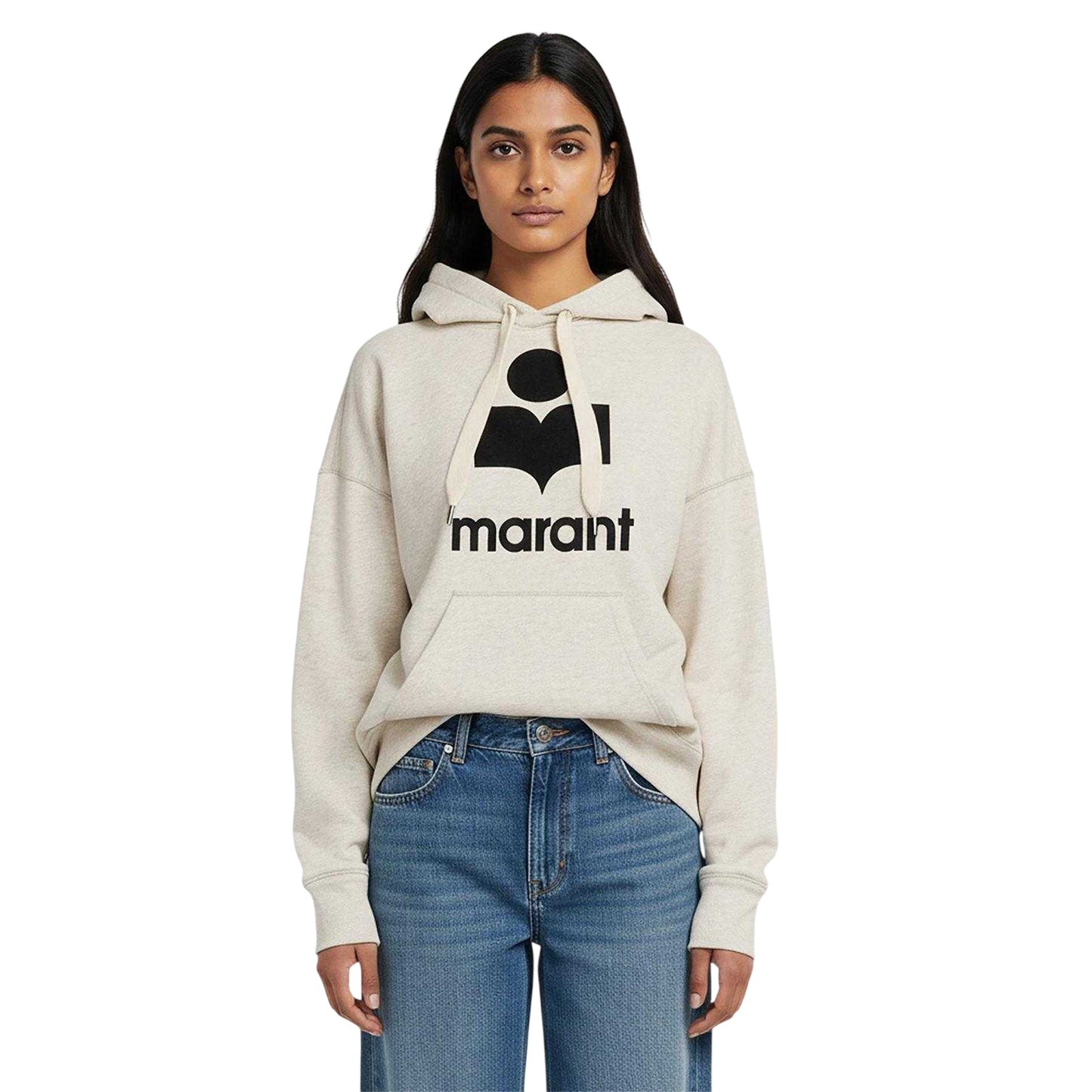 Ecru - Side - Marant Etoile Womens-Ladies Mansel Hoodie