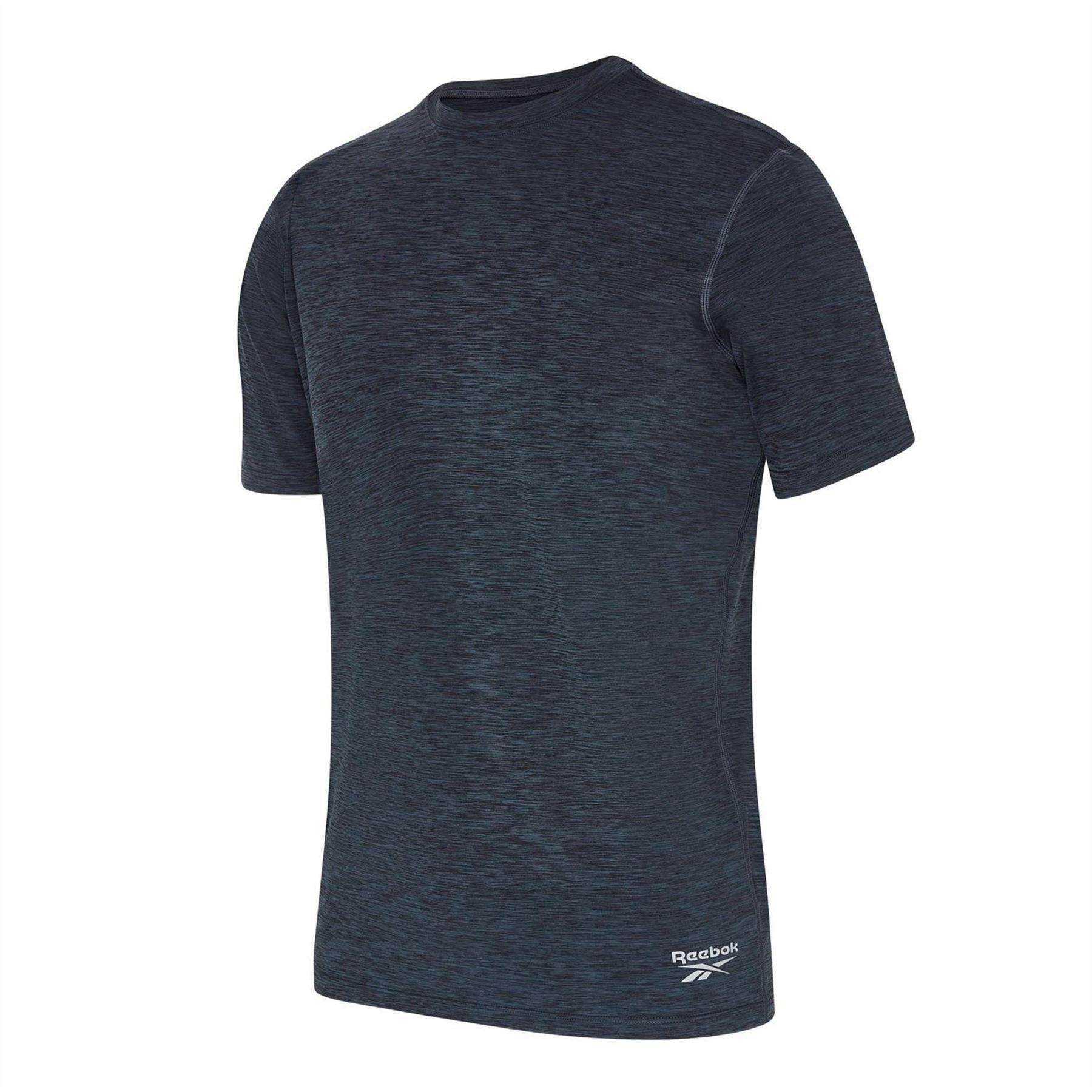 Charcoal-Navy - Lifestyle - Reebok Mens Short-Sleeved T-Shirt (Pack of 2)