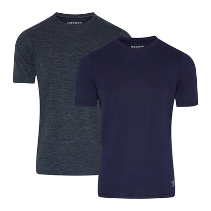 Charcoal-Navy - Front - Reebok Mens Short-Sleeved T-Shirt (Pack of 2)