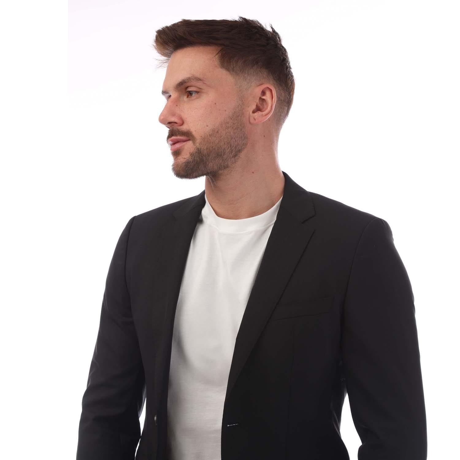 Black - Side - Boss Mens The Rider Blazer