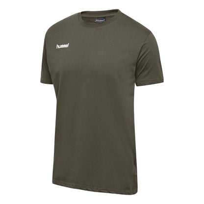 Green - Front - Hummel Mens Go Cotton T-Shirt