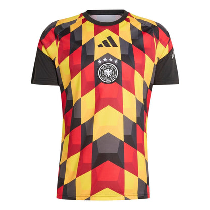 Black-Yellow - Front - Adidas Mens 2026 Pre Match Germany DFB Football Shirt