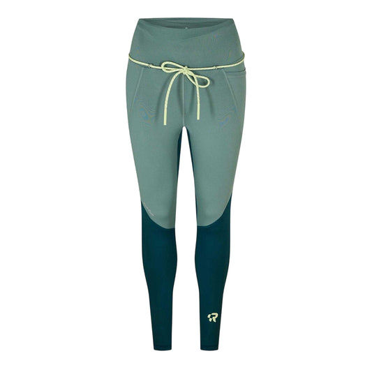 Green - Front - Red Run Womens-Ladies Skyline High Waist Leggings
