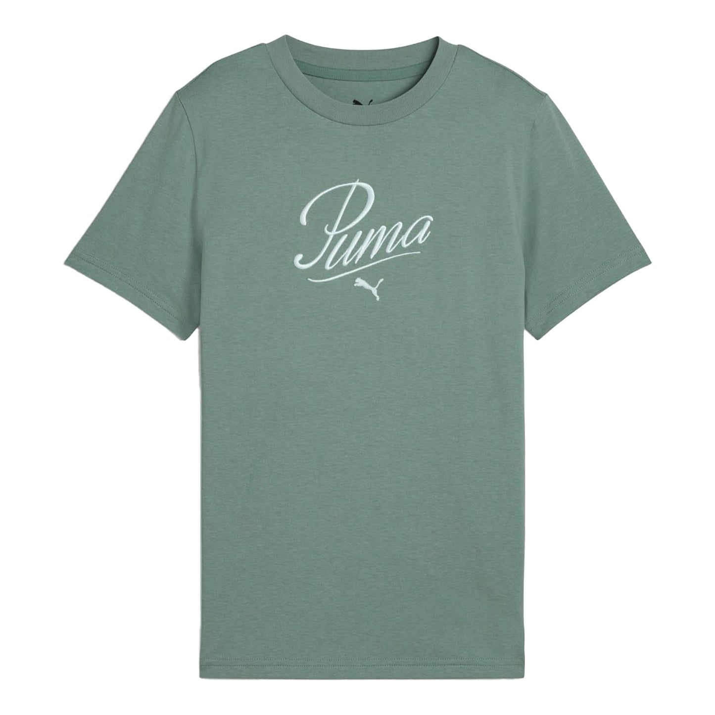 Green - Front - Puma Childrens-Kids Essential Script T-Shirt
