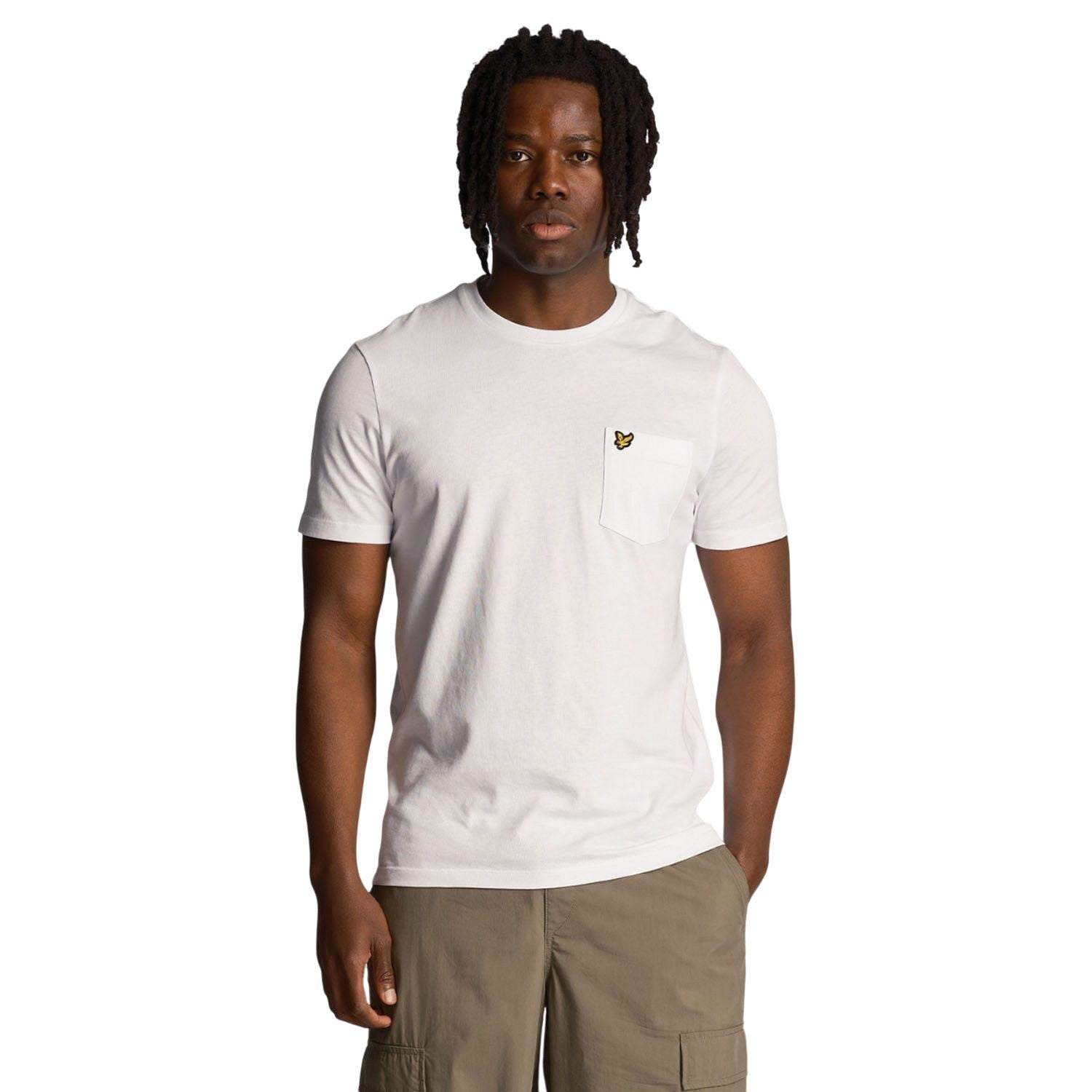 White - Lifestyle - Lyle & Scott Mens Pocket T-Shirt