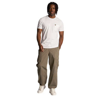 White - Pack Shot - Lyle & Scott Mens Pocket T-Shirt