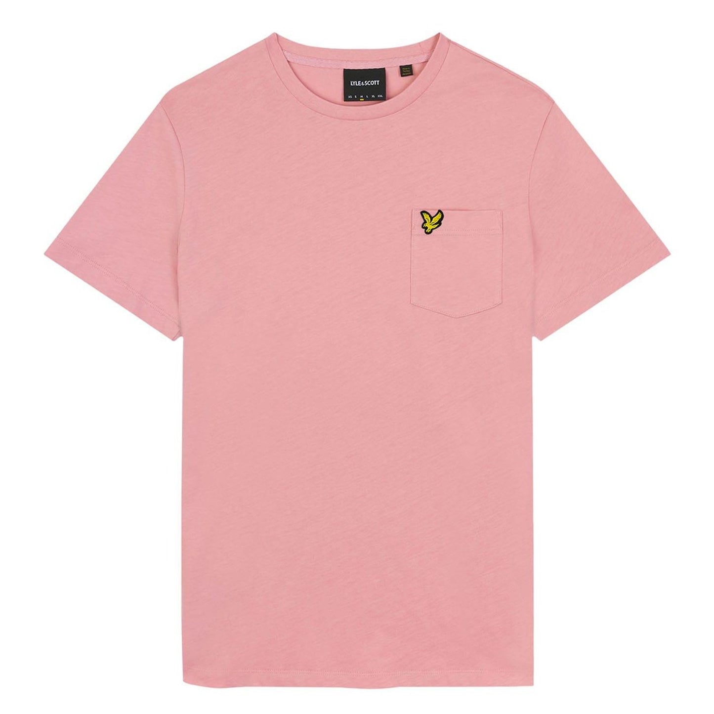 Pink - Front - Lyle & Scott Mens Pocket T-Shirt