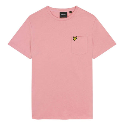 Pink - Front - Lyle & Scott Mens Pocket T-Shirt