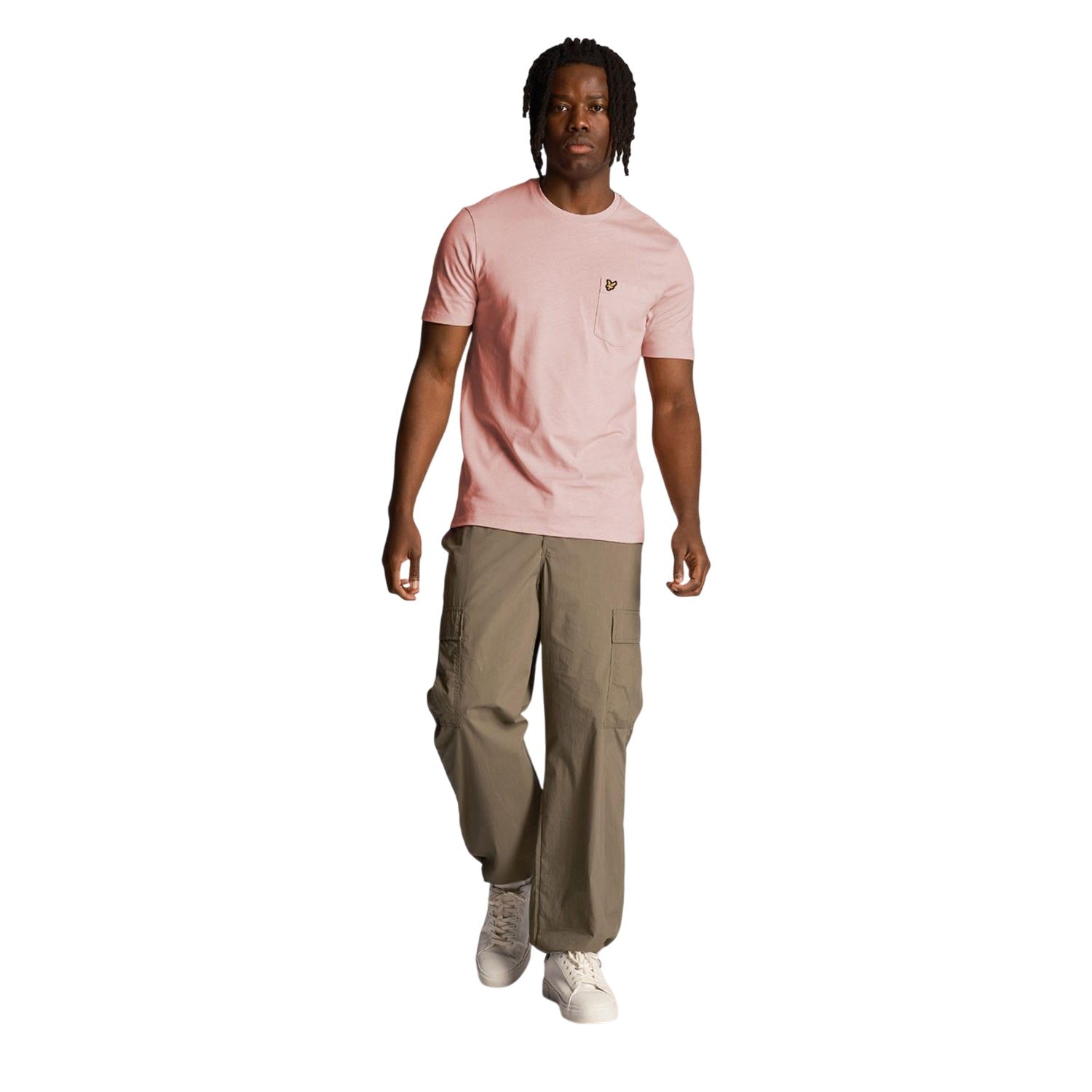 Pink - Pack Shot - Lyle & Scott Mens Pocket T-Shirt