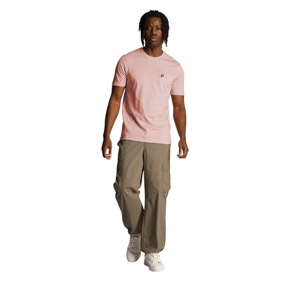 Pink - Pack Shot - Lyle & Scott Mens Pocket T-Shirt